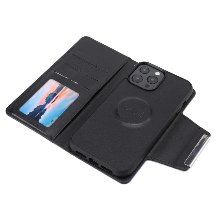 Bild 5, iPhone 13 Pro - 2in1 Magnet Fodral / Skal - Svart