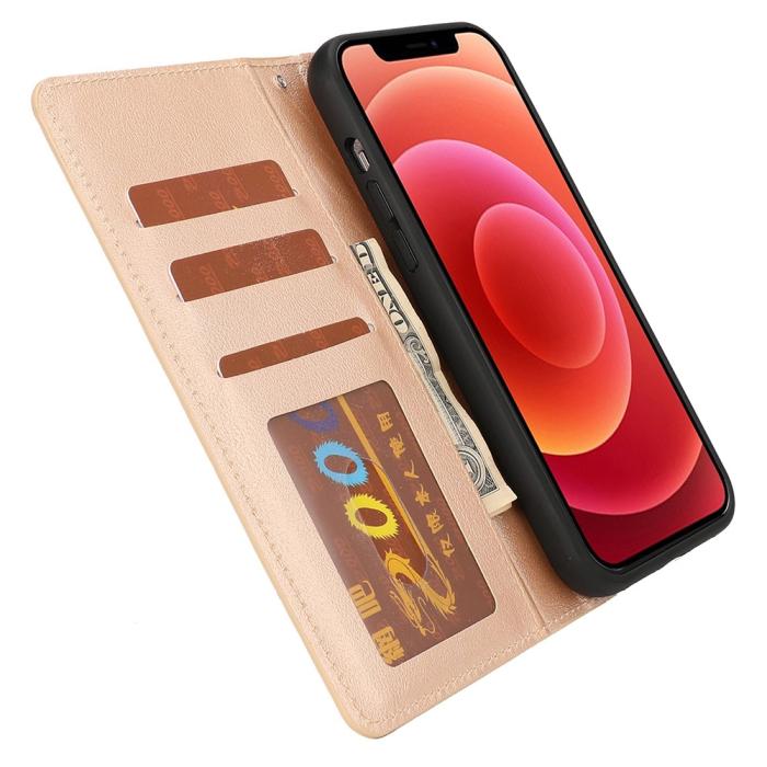 Bild 4, iPhone 13 Pro - 2in1 Magnet Fodral / Skal - Guld