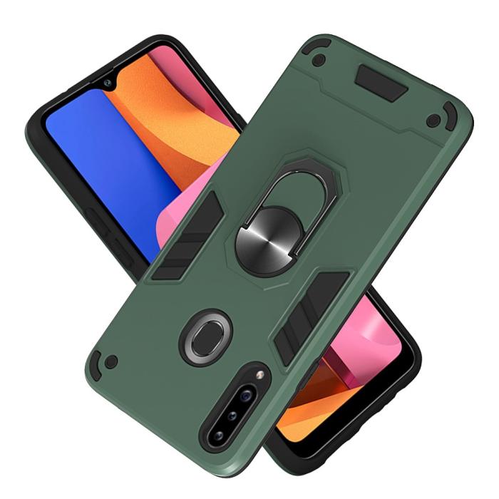 Bild 2, Samsung Galaxy A20s - Ring Skal - Grön