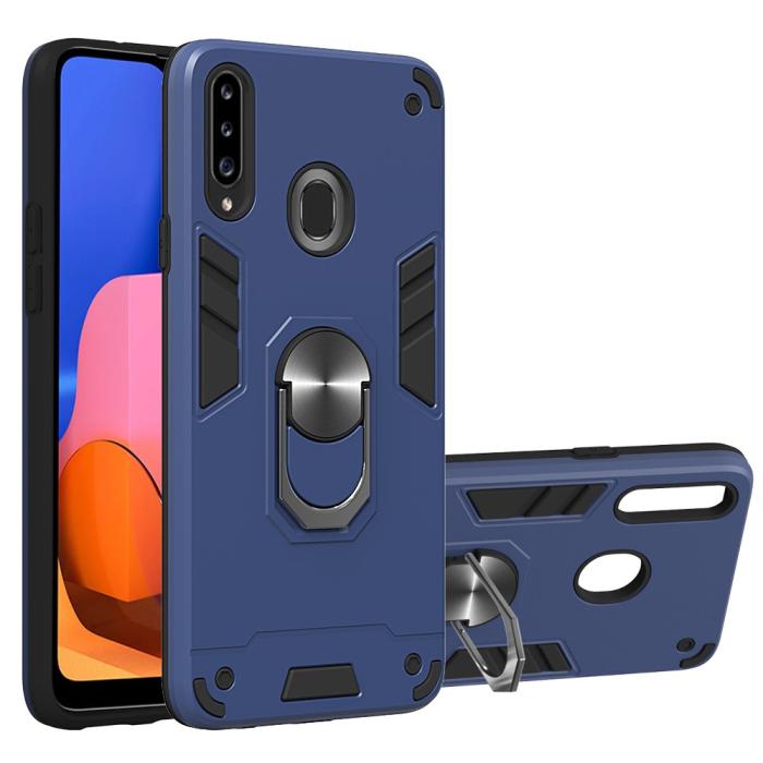 Bild 1, Samsung Galaxy A20s - Ring Skal - Mörk Blå