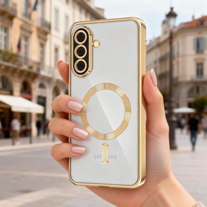 Bild 3, Tech-Protect Galaxy A37 5G Skal MagSafe MagFlex Shiny Gold