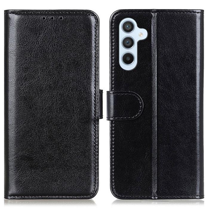 Bild 1, Samsung Galaxy A34 5G Fodral Crazy Horse Läder Svart