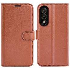 OnePlus Nord 5 5G Fodral Litchi L&auml;der Brun