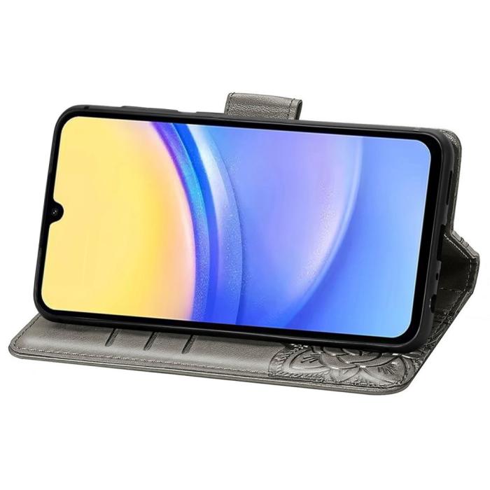 Bild 3, Samsung Galaxy A15 5G Fodral Big Butterfly Grå