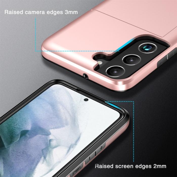 Bild 4, Samsung Galaxy S22 Skal Hybrid Kortfack Svart