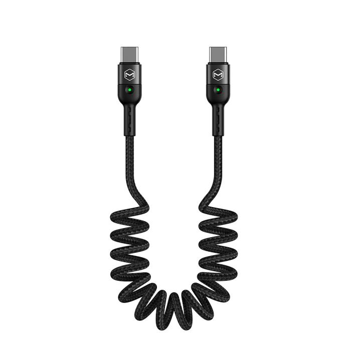 Bild 1, Mcdodo 60W PD USB-C - USB-C Flexibel Nylonkabel Svart