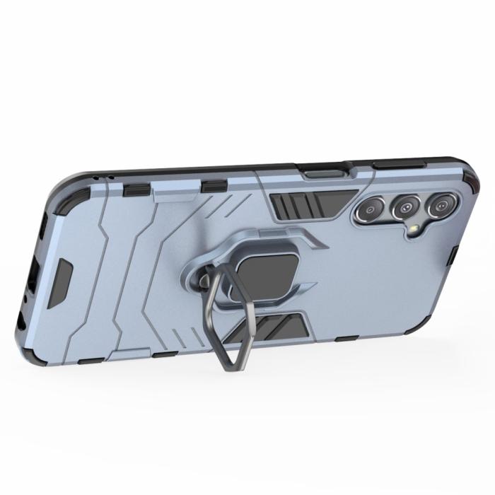 Bild 3, Samsung Galaxy S23 FE Skal Hybrid Armor Ring Blå