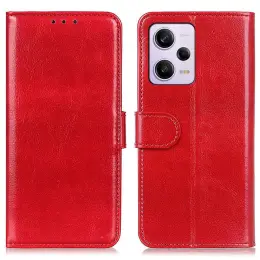 Xiaomi Redmi Note 12 Pro 5G Fodral Crazy Horse Läder Röd