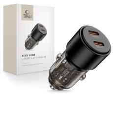 Tech-Protect 100W PD USB-C / USB-A Billaddare Svart