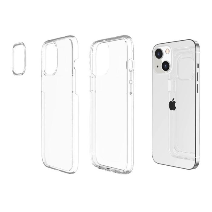 Bild 2, iPhone 15 Skal Hybrid Transparent Rosa