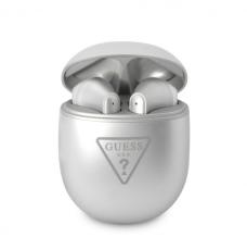 Guess True Wireless Hörlurar Triangle Logo Metallic Silver