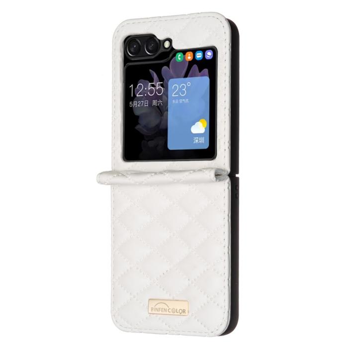 Bild 3, Galaxy Z Flip 6 / 7 FE Skal Diamond Textur Vit