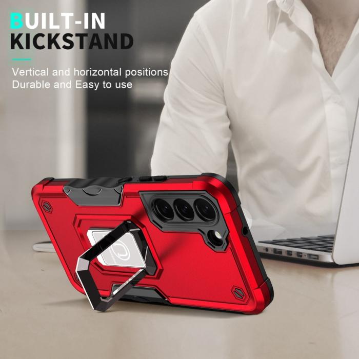 Bild 4, Samsung Galaxy S23 Skal Shockproof Ring Hybrid Vit