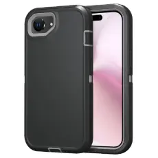 iPhone 17e / 16e Skal Extreme Shockproof Hybrid Svart/Gr&aring;