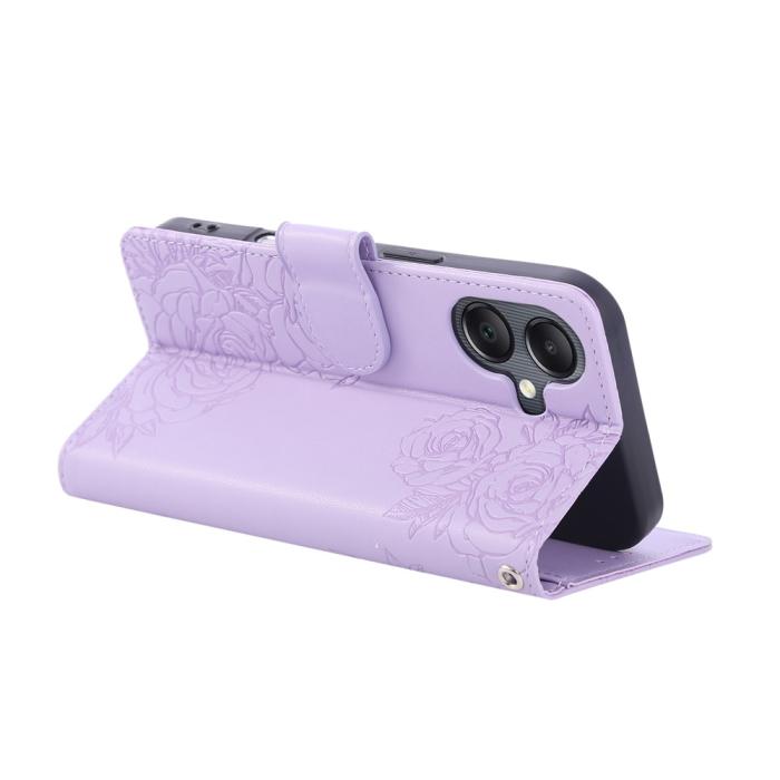 Bild 4, Samsung Galaxy A07 Fodral Med Tryck Blommor Lila