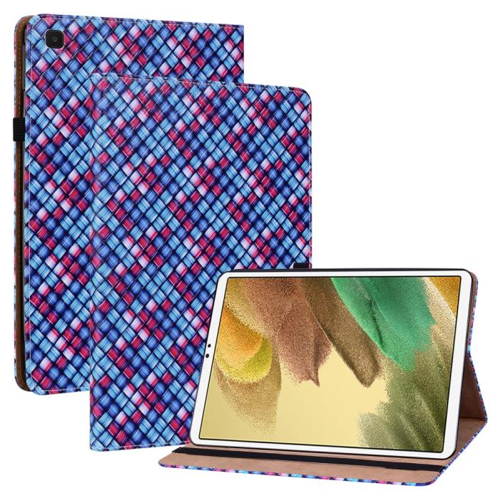 Bild 1, Samsung Galaxy Tab A7 Lite (2021) Fodral Vävd Textur Blå/Rosa