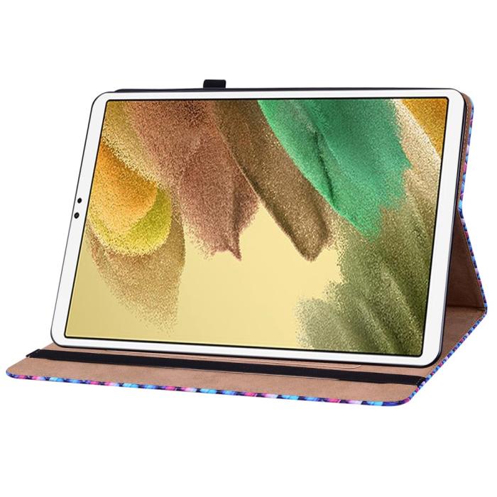 Bild 4, Samsung Galaxy Tab A7 Lite (2021) Fodral Vävd Textur Blå/Rosa