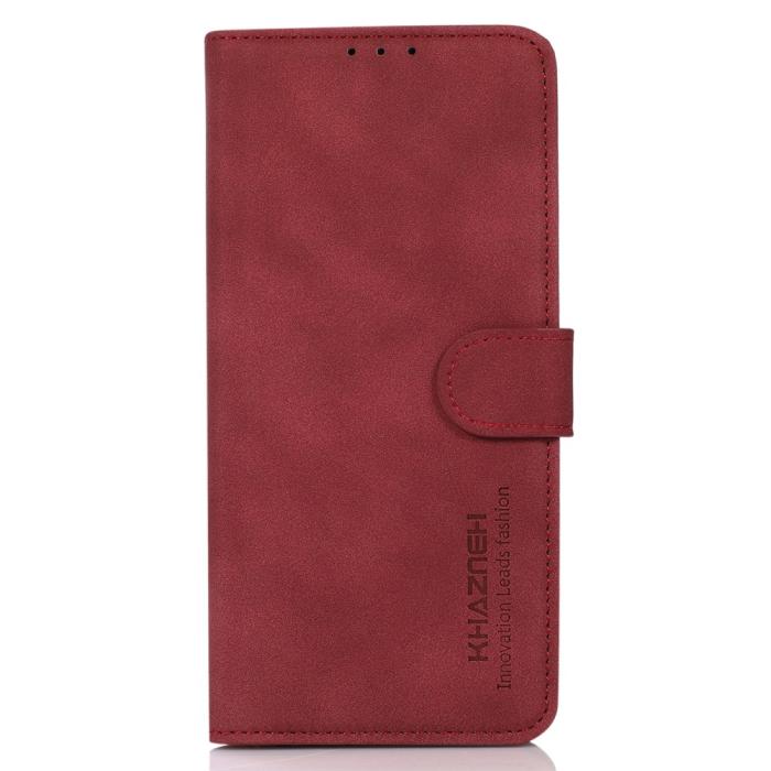Bild 2, KHAZNEH Motorola Moto G51 Fodral Retro Läder Röd