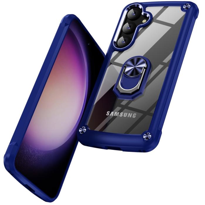Bild 2, Samsung Galaxy S24 Plus Skal Shockproof Ring Hybrid Blå
