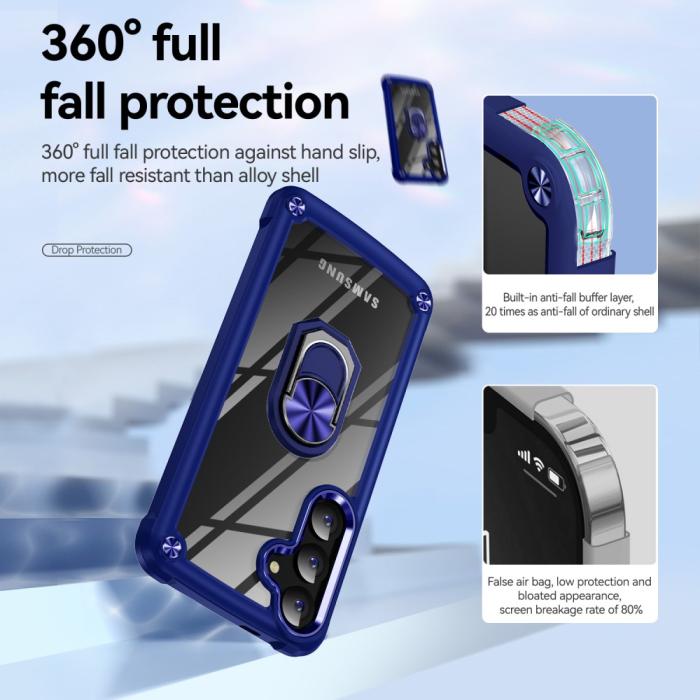 Bild 5, Samsung Galaxy S24 Plus Skal Shockproof Ring Hybrid Blå