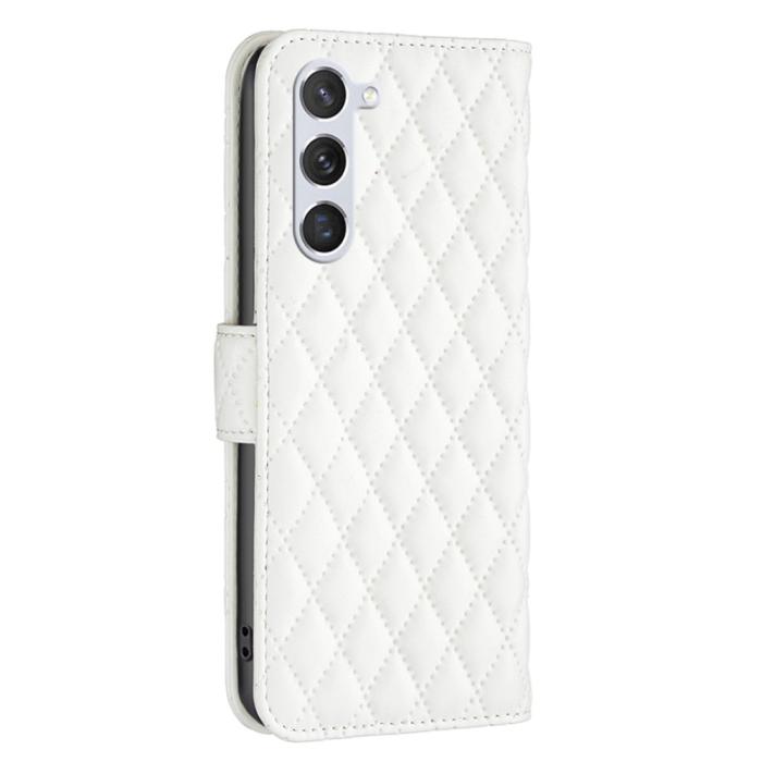 Bild 5, Samsung Galaxy S24 Fodral Diamond Läder Vit