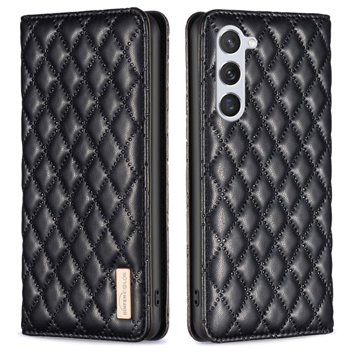 Bild 1, Samsung Galaxy S24 Fodral Diamond Flip Läder Svart