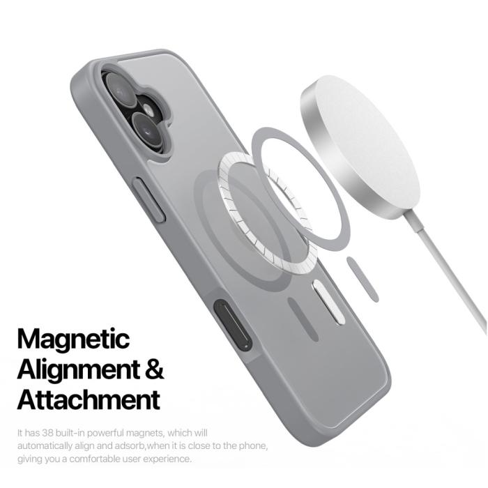 Bild 5, DUX DUCIS iPhone 16 Plus Skal Magsafe Yind Series Matt Grå