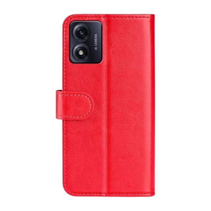 Bild 3, Motorola Moto E13 Fodral Crazy Horse Läder Röd
