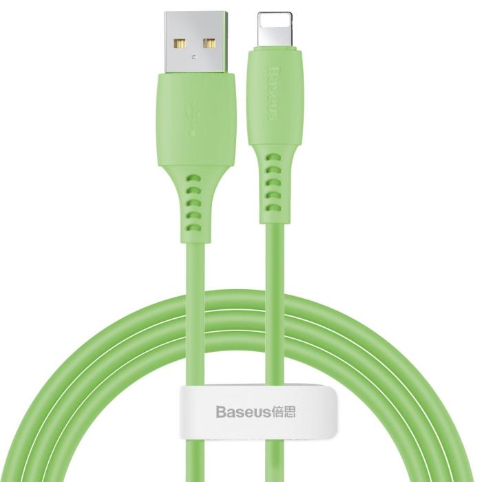 Bild 1, Baseus 1.2m Lightning Kabel 2.4A - Grön