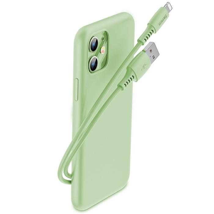 Bild 4, Baseus 1.2m Lightning Kabel 2.4A - Grön
