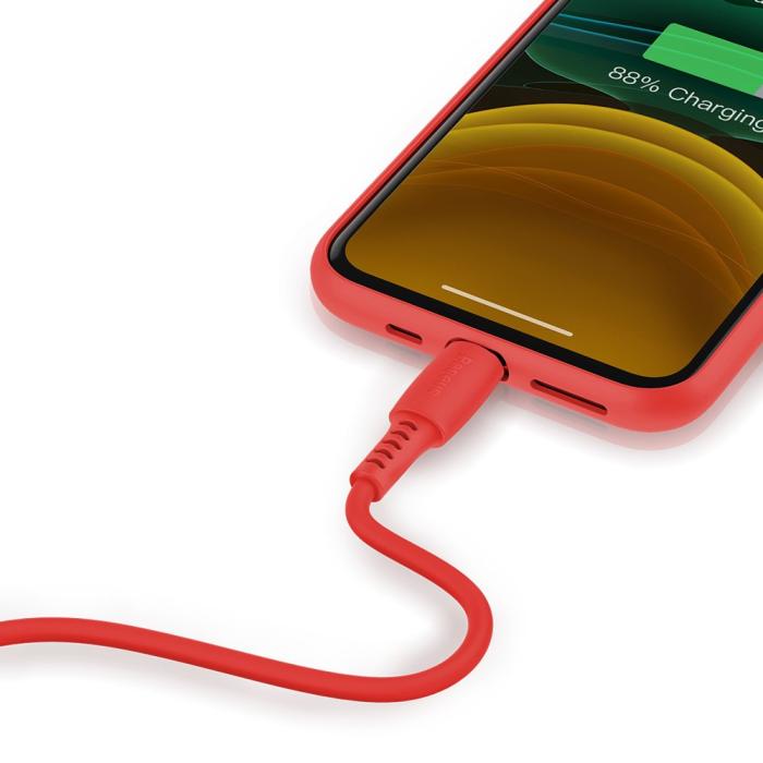 Bild 3, Baseus 1.2m Lightning Kabel 2.4A - Röd