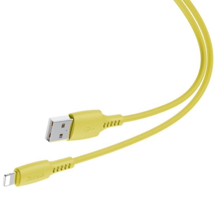 Bild 2, Baseus 1.2m Lightning Kabel 2.4A - Gul