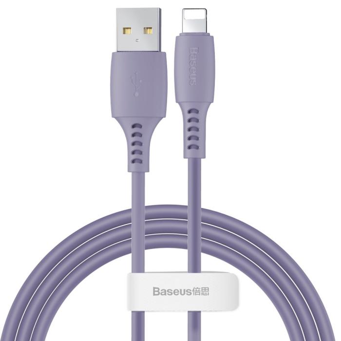 Bild 1, Baseus 1.2m Lightning Kabel 2.4A - Lila