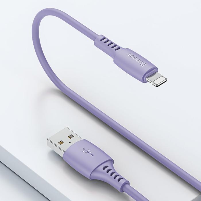 Bild 5, Baseus 1.2m Lightning Kabel 2.4A - Lila