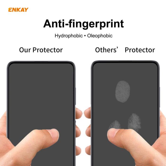 Bild 4, Xiaomi Redmi Note 9 Pro/Note 9S - ENKAY Heltäckande Skärmskydd I Härdat Glas