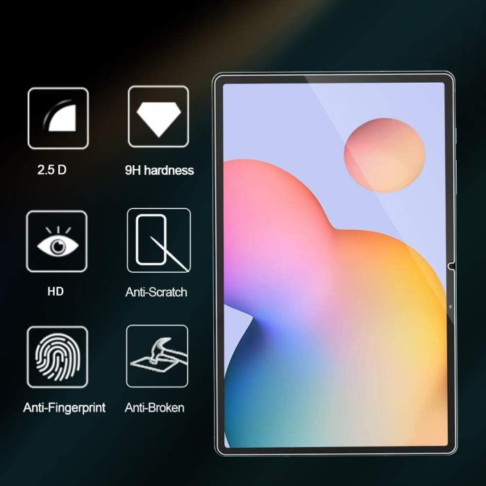 Bild 2, Samsung Galaxy Tab S7 Plus / Tab S8 Plus / Tab S7 FE Skärmskydd Härdat Glas