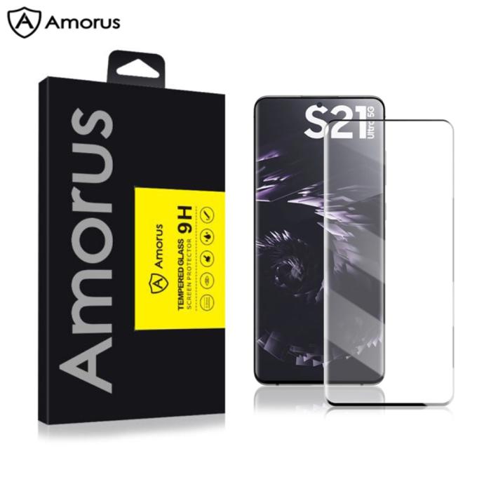 Bild 1, Samsung Galaxy S21 Ultra - AMORUS Heltäckande Skärmskydd I Härdat Glas