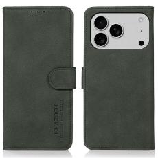 KHAZNEH iPhone 17 Pro Fodral L&auml;der Gr&ouml;n