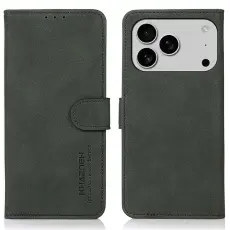 KHAZNEH iPhone 18 Pro/17 Pro Fodral L&auml;der Gr&ouml;n