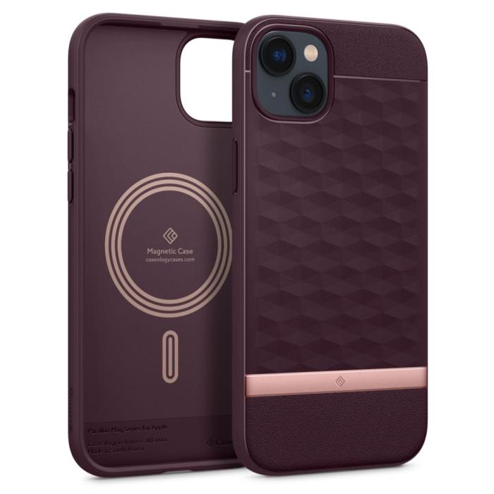 Bild 1, Spigen Caseology iPhone 15 Plus / 14 Plus Skal MagSafe Parallax Burgundy