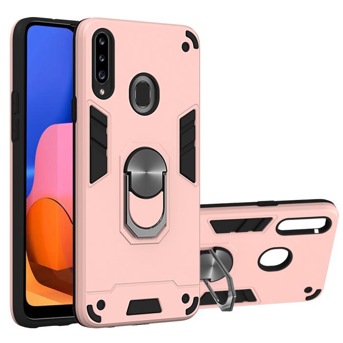 Bild 1, Samsung Galaxy A20s - Ring Skal - Roséguld