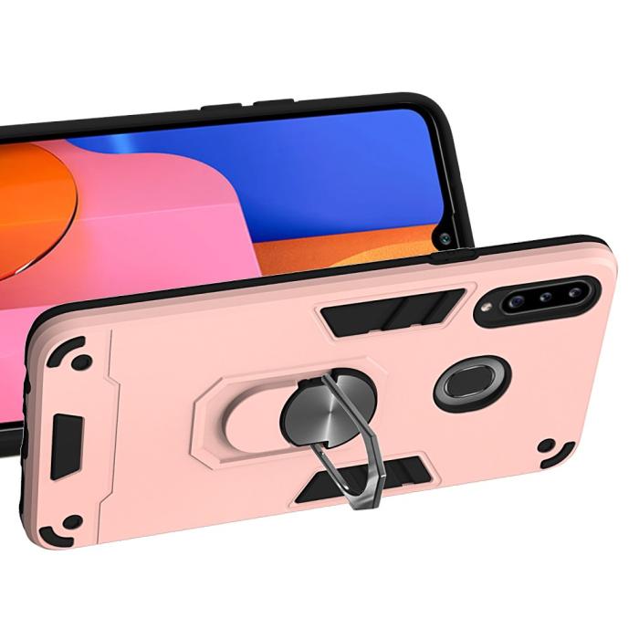 Bild 3, Samsung Galaxy A20s - Ring Skal - Roséguld