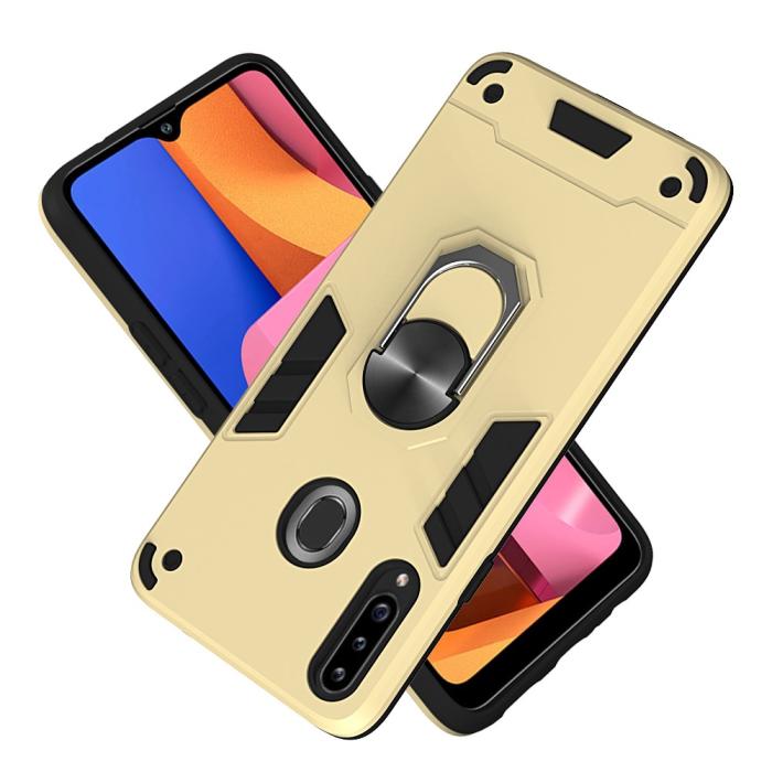 Bild 2, Samsung Galaxy A20s - Ring Skal - Guld