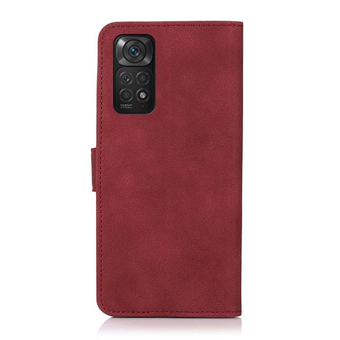 Bild 3, KHAZNEH Xiaomi Redmi Note 11 4G Fodral Retro Läder Röd