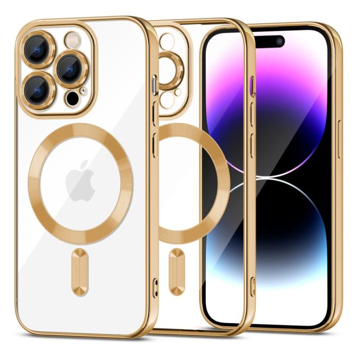 Bild 1, Tech-Protect iPhone 15 Pro Max Skal MagSafe MagShine Guld