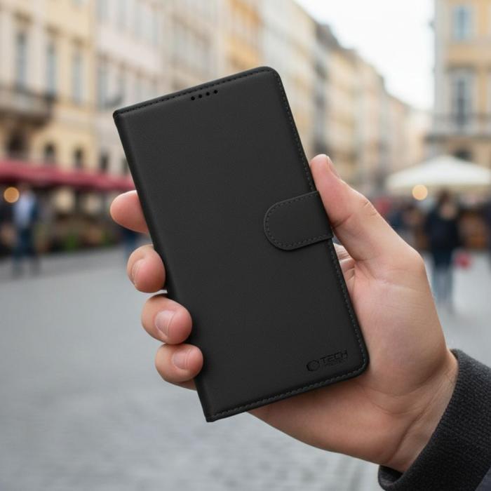 Bild 6, Tech-Protect Motorola Moto G67/G77 Fodral Läder Svart