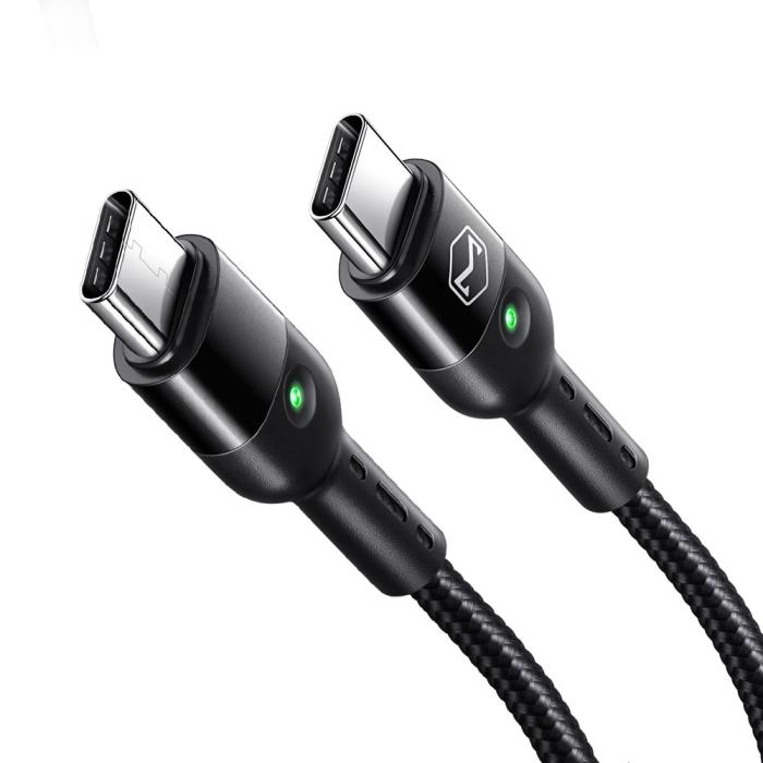 Bild 6, Mcdodo 60W PD USB-C - USB-C Flexibel Nylonkabel Svart