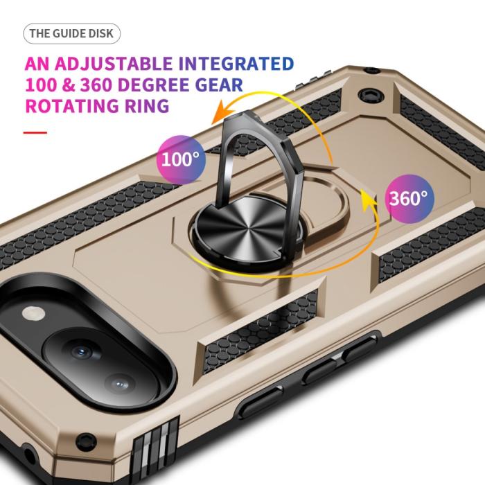 Bild 2, Google Pixel 9a Skal Shockproof Hybrid Ring Guld