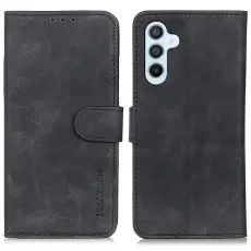 KHAZNEH Samsung Galaxy A16 / A26 5G Fodral Retro L&auml;der Svart