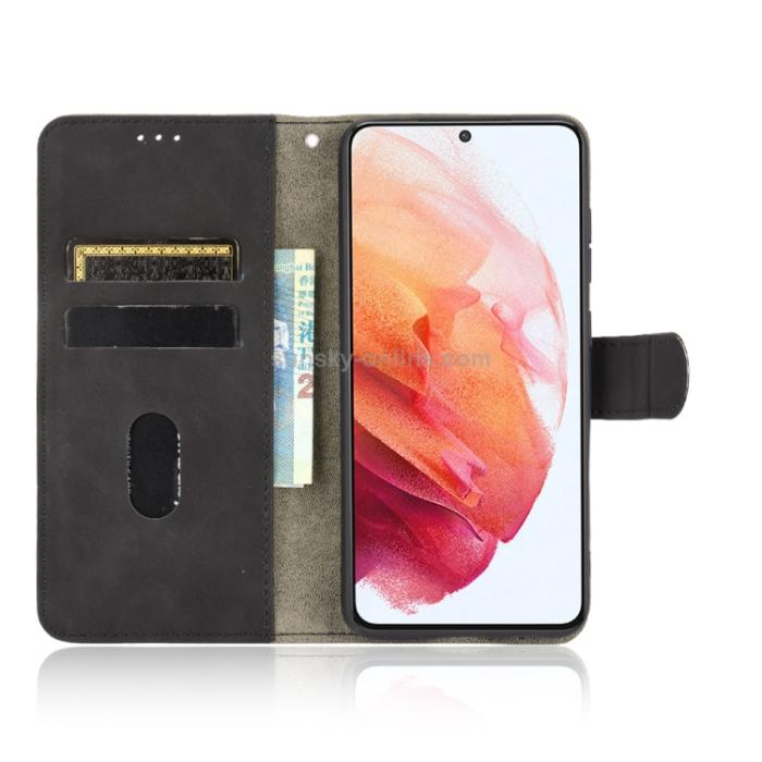 Bild 4, Samsung Galaxy S21 FE Fodral Skin Touch Läder Svart